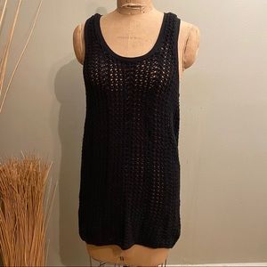 BCBG GENERATION crocheted tunic sweater tank XXS